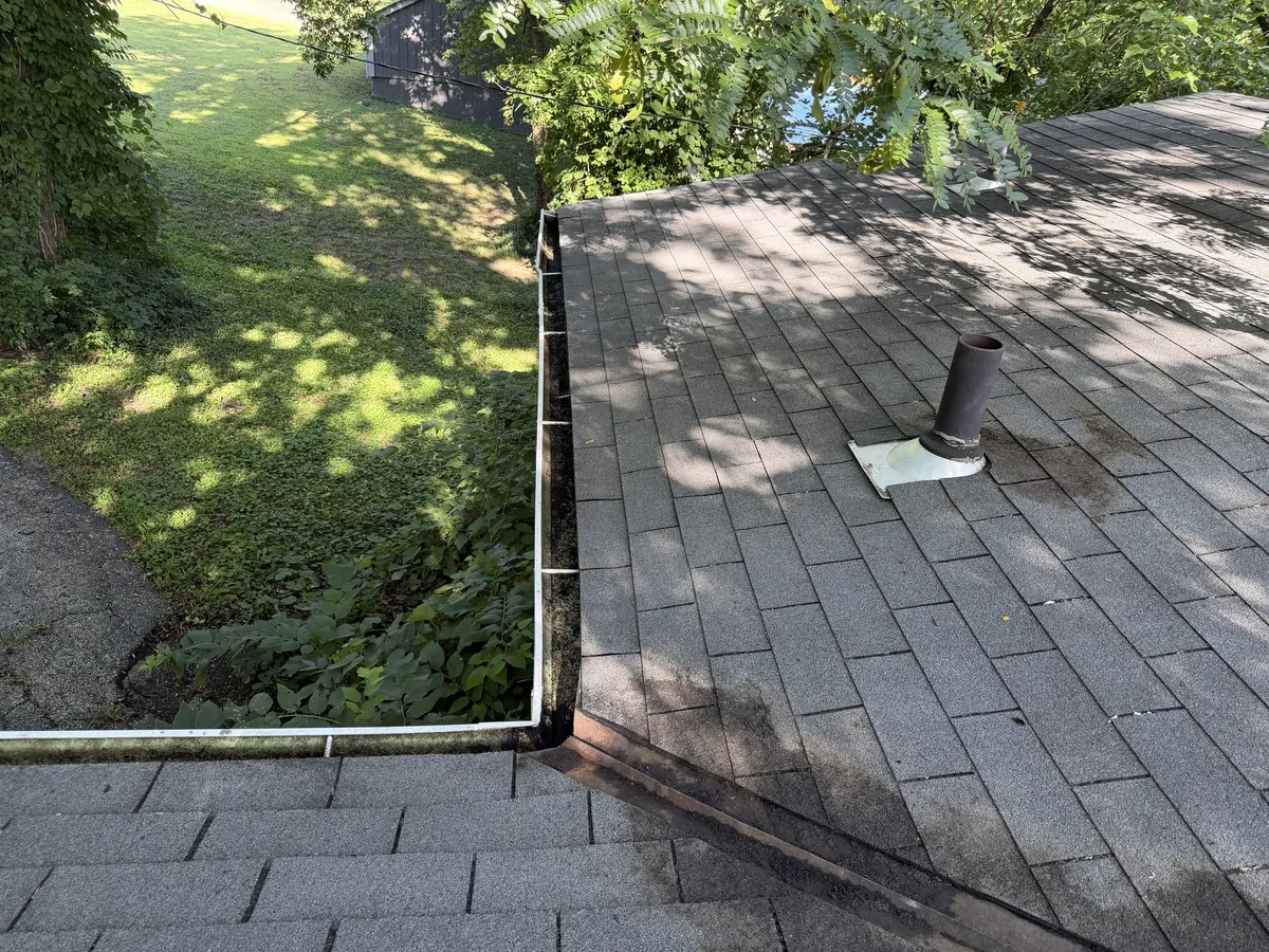 Residential gutter cleaning after cleaning